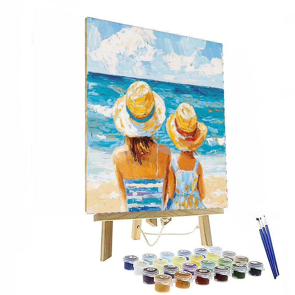 Joyful Footsteps In The Sand Painting By Numbers Kit