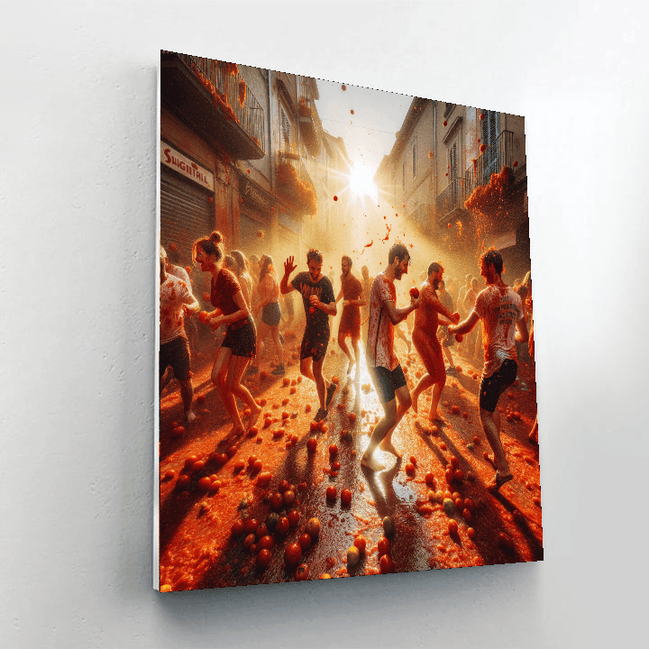 Tomatina - Spain Number Painting