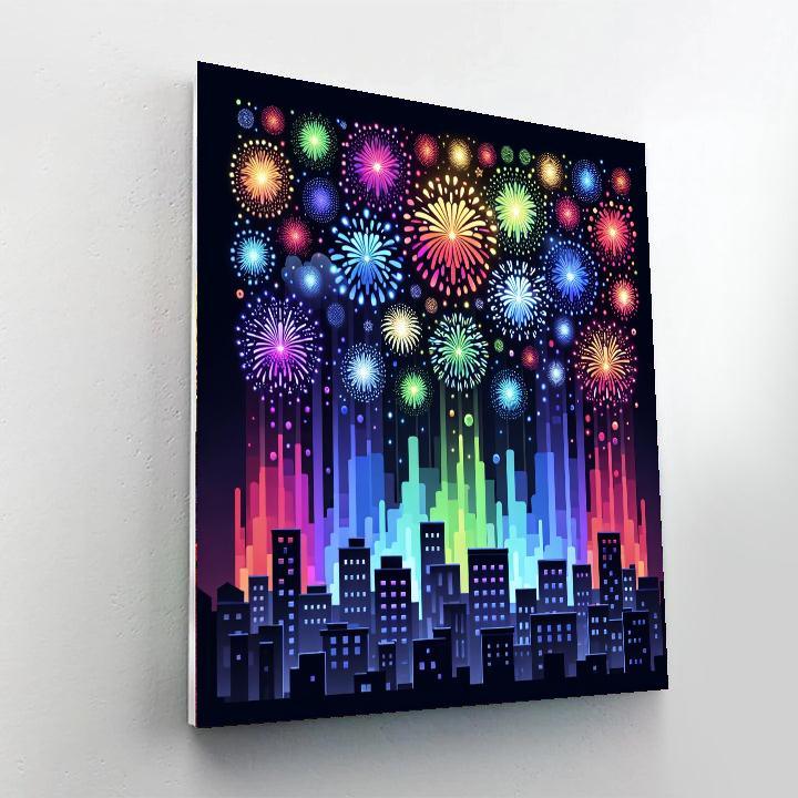 Brilliant Fireworks Show Paint By Numbers
