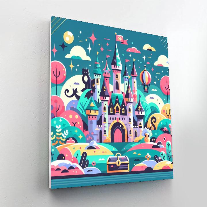 Fairy Tale Castle Mystery Painting Number Kit