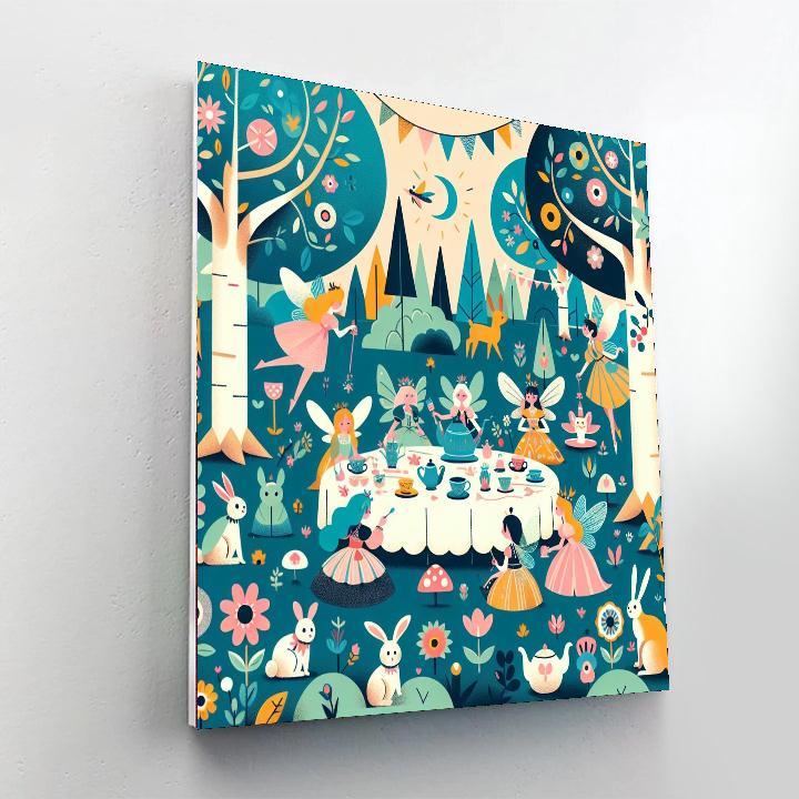 Fantastic Fairy Tea Party Paint By Numbers Art