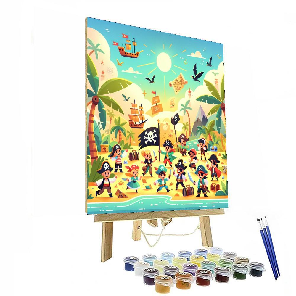 Pirates' Tropical Treasure Painting Number Kit