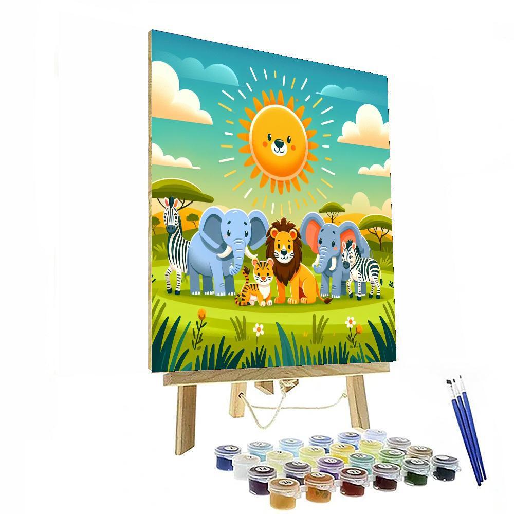 Sunny Safari Sights Paint By Color