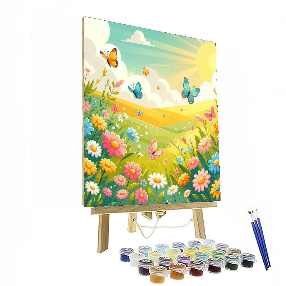 Charming Butterfly Oasis Painting Number Kit