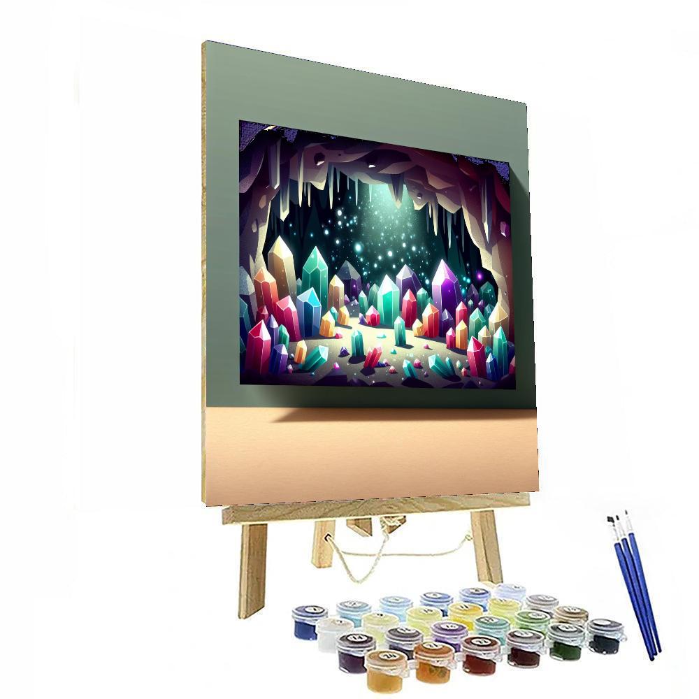 Mystical Crystal Cavern Paint By Numbers Art
