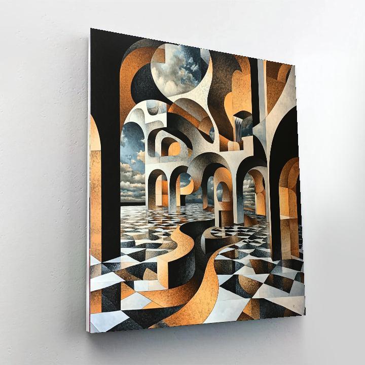 M.C. Escher Inspired Structural Infinity  Paint By Numbers Kits