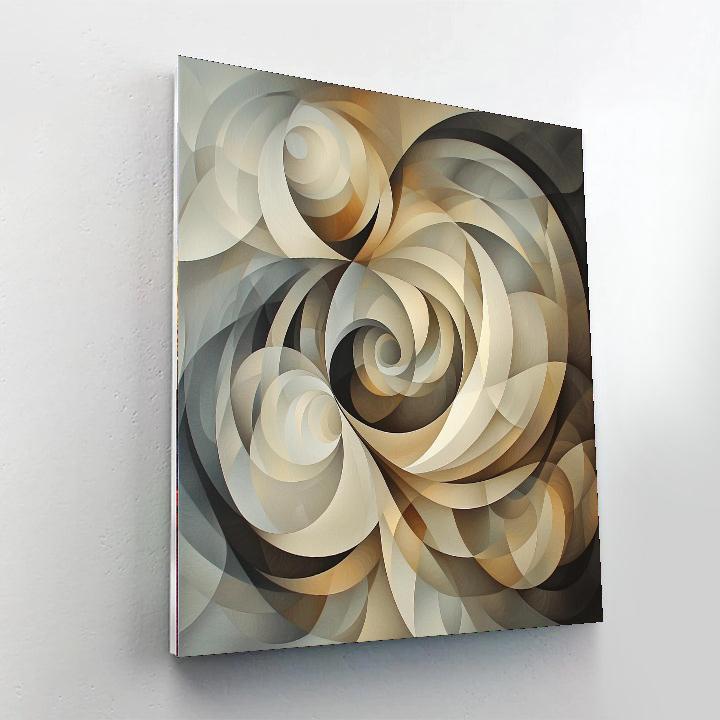 M.C. Escher Inspired Fractal Whirlwinds  Paint By Numbers