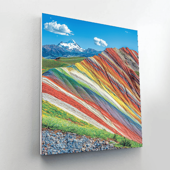 Rainbow Mountain Painting Number Kit