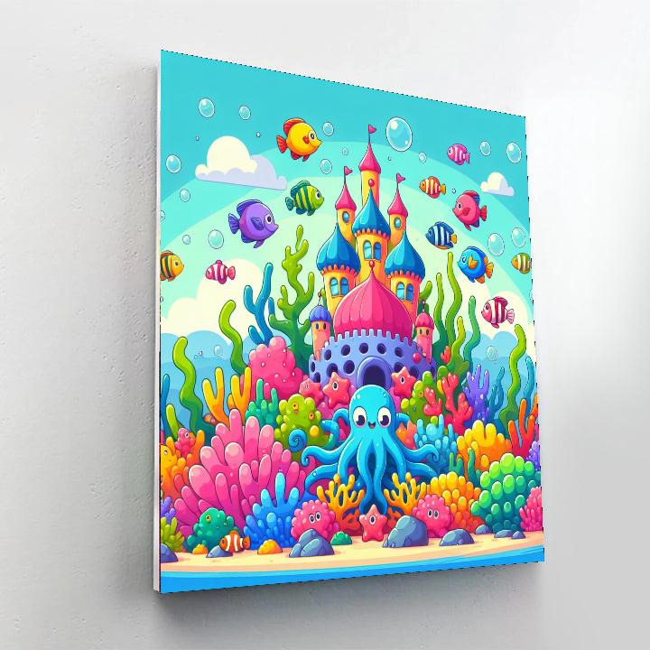 Colorful Coral Castle Number Painting