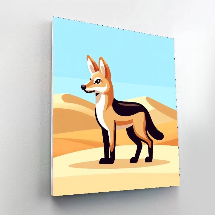 Jazzy Jackal Paint By Numbers Art