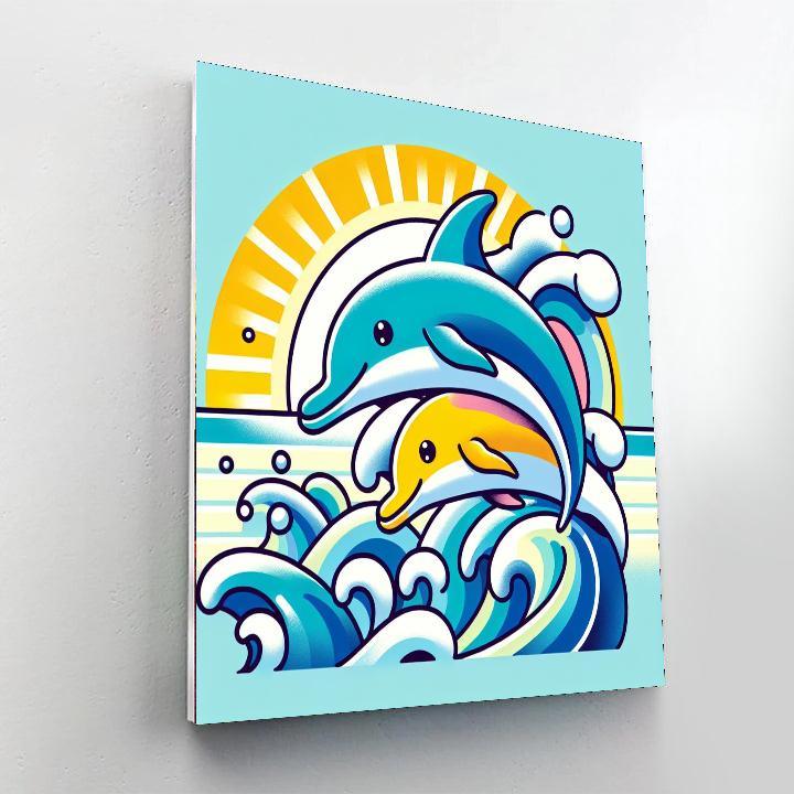 Dancing Dolphins Adventure Painting By Numbers Kit