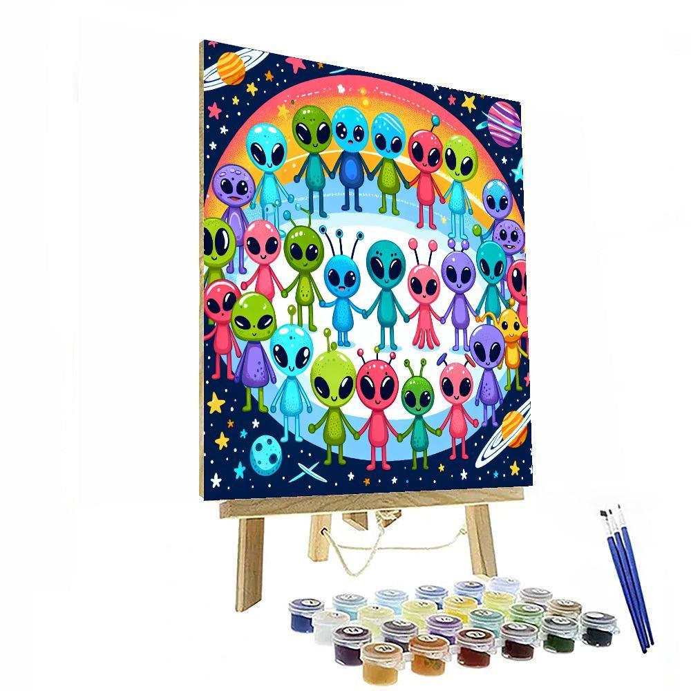 Galactic Friendship Circle Painting By Numbers Kit