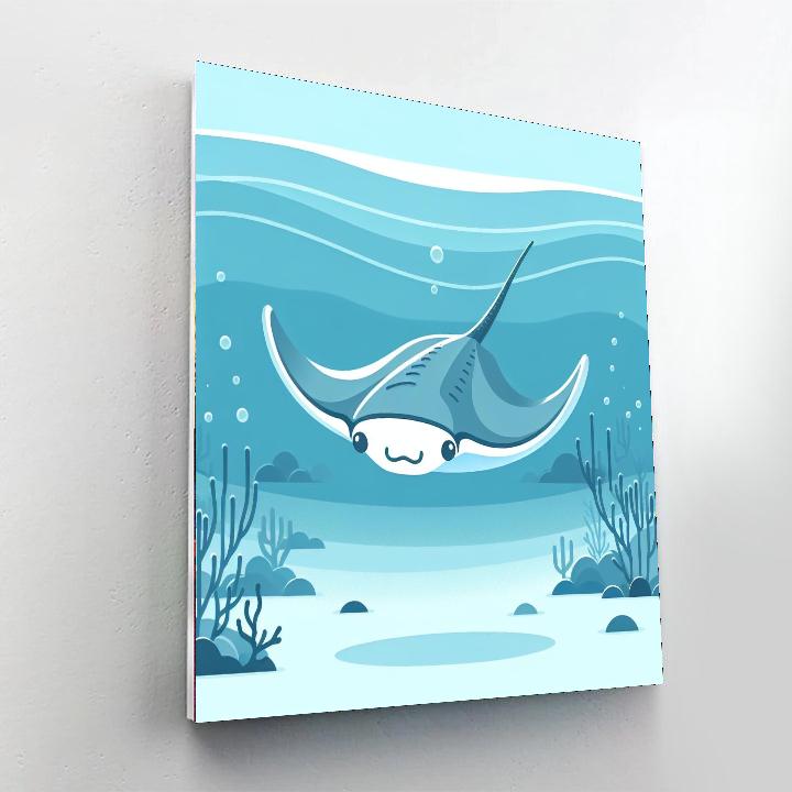 Mystical Manta Ray Paint By Numbers Art
