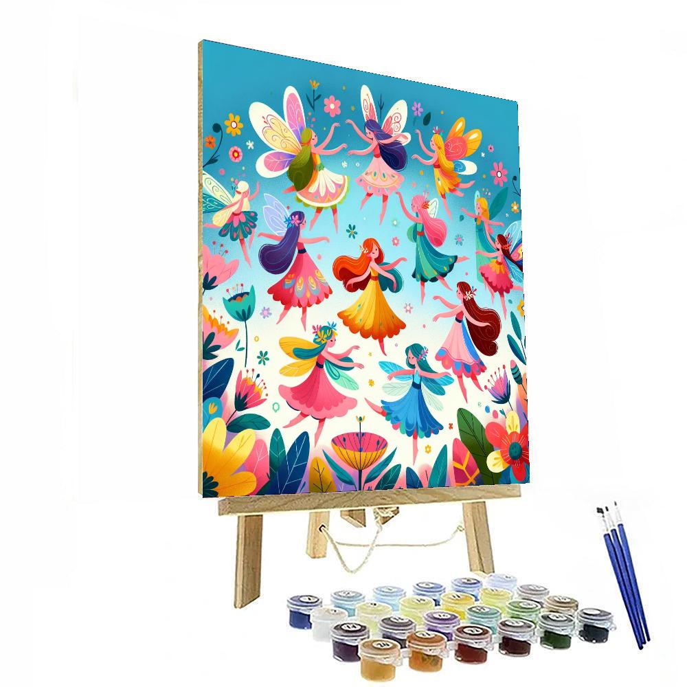Fluttering Fairy Garden Painting Number Kit