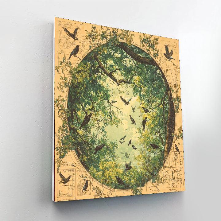 Leonardo Da Vinci Inspired Song Of The Canopy  Paint By Numbers