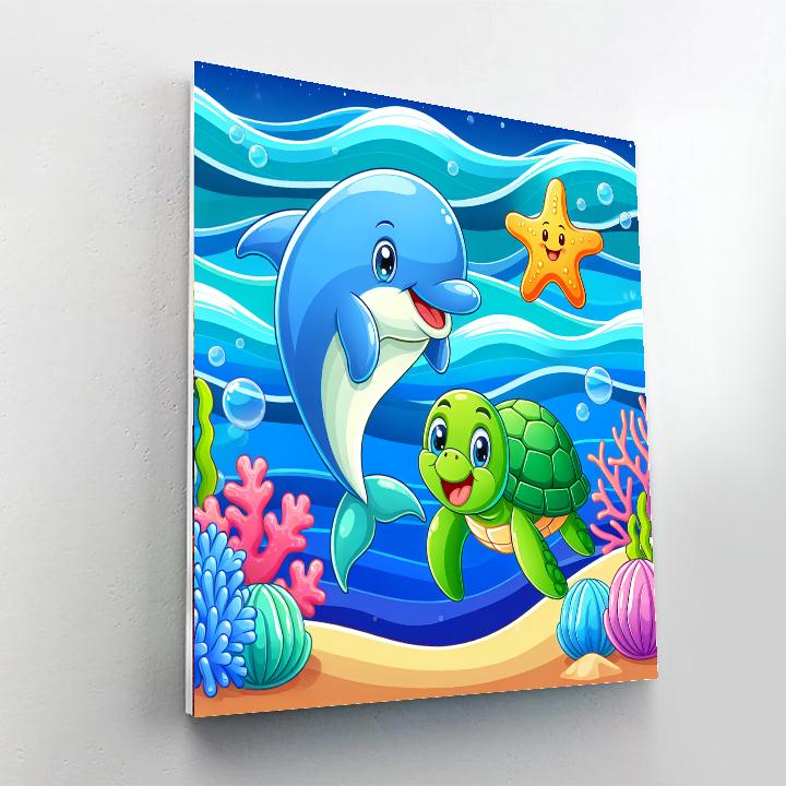 Curious Ocean Friends Paint By Color