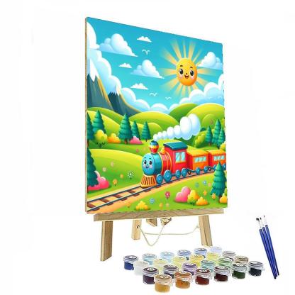 Charming Little Train Paint By Number