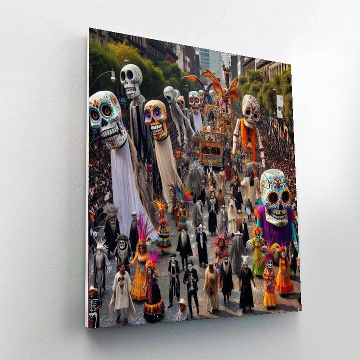 Día De Muertos Parade - Mexico Number Painting