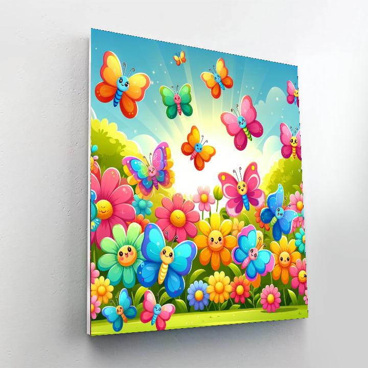 Whimsical Butterfly Ball Paint By Numbers Art