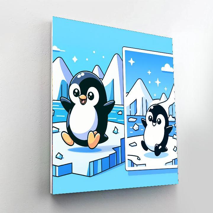 Penguin's Icy Expedition Paint By Color
