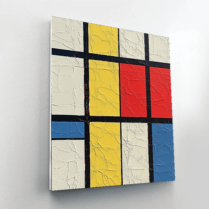 Piet Mondrian Inspired Mondrian's Urban Rhythm  Painting By Numbers Kit