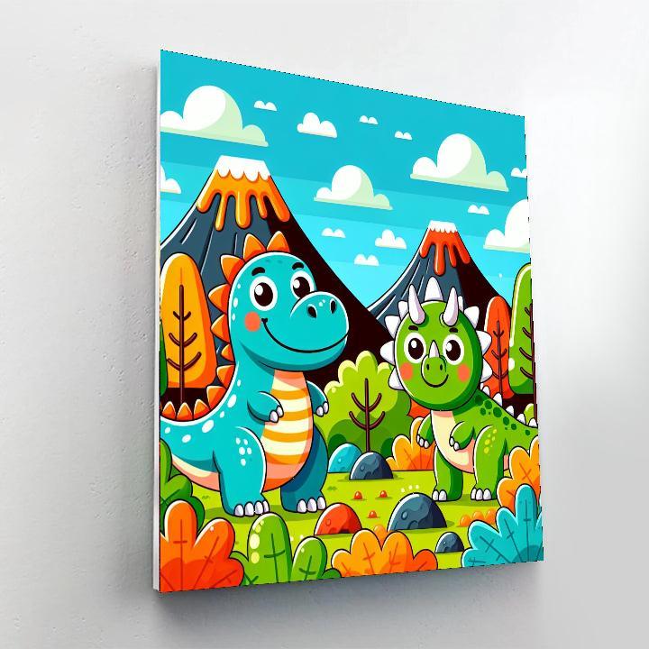 Adventures With Happy Dinosaurs Painting By Numbers Kit