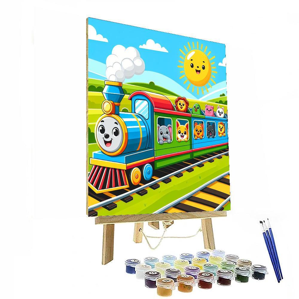 Joyful Train Adventure Numbered Painting Kits