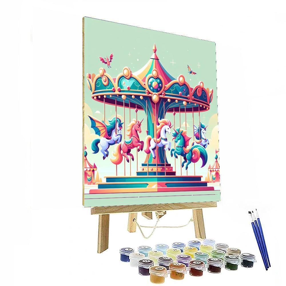 Fantasy Carousel Ride Painting Number Kit
