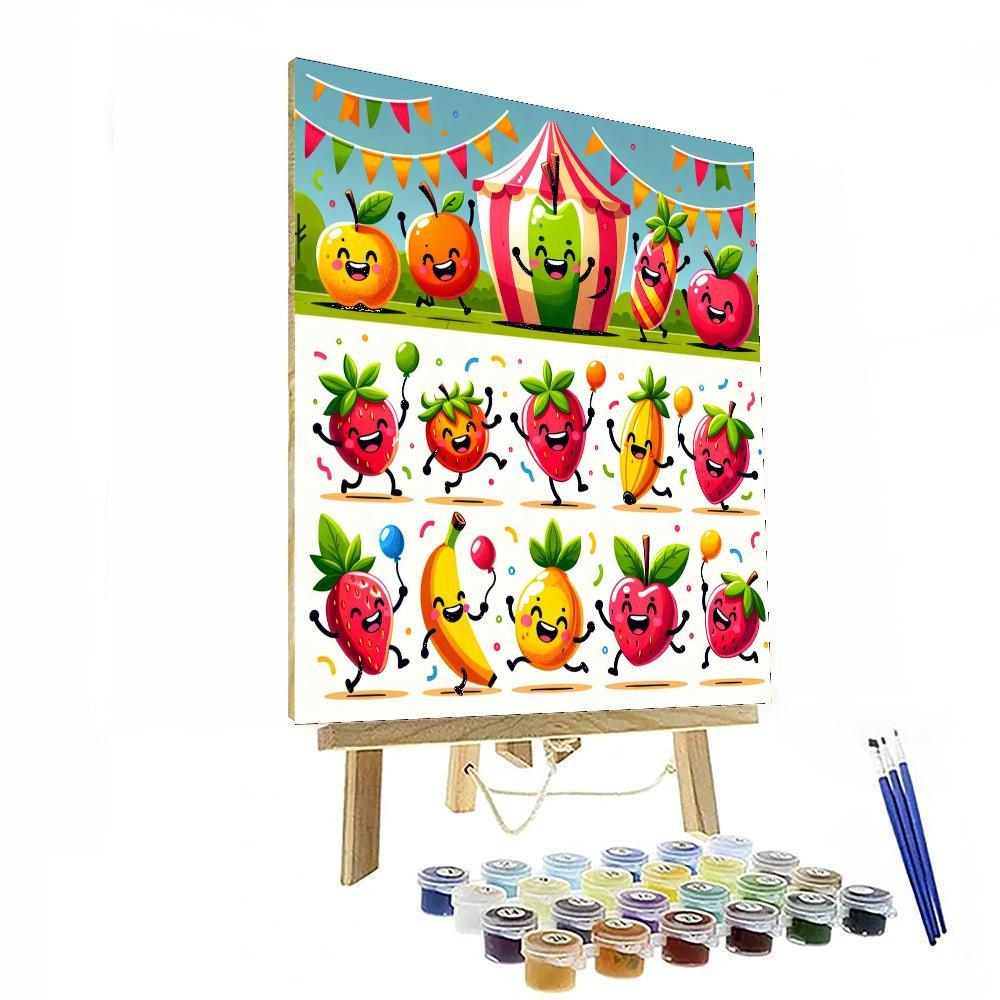 Funky Fruit Festival DIY Paint By Numbers