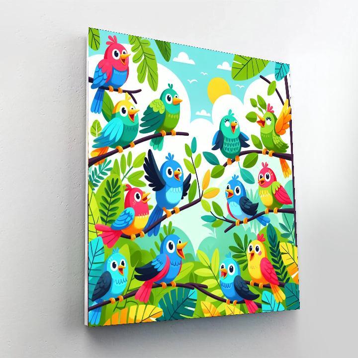 Joyful Jungle Birds Paint By Number