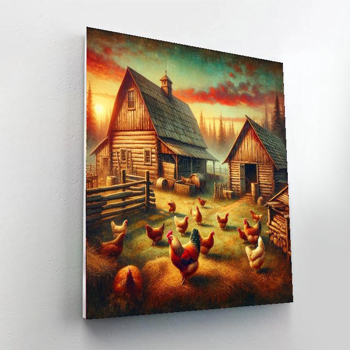 Peaceful Farmyard Painting Number Kit