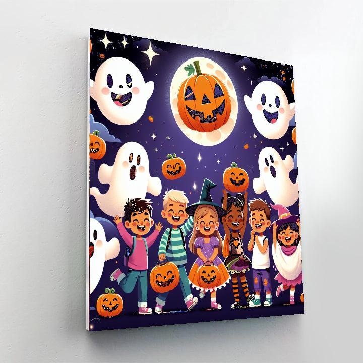Cheerful Halloween Bash DIY Paint By Numbers