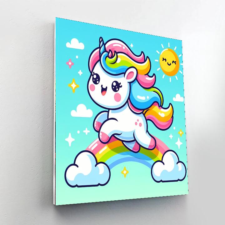 Fluffy Unicorn Number Painting