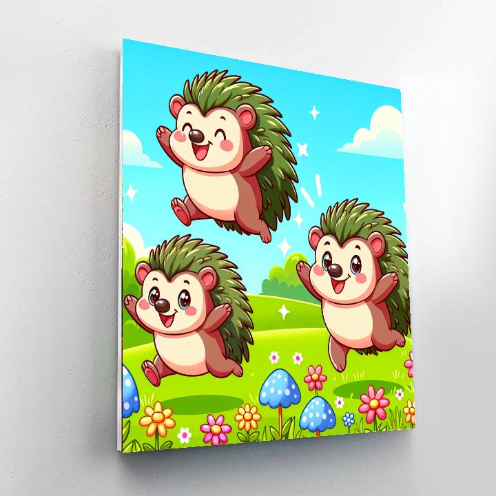 Hopping Hedgehogs Paint By Numbers Kits