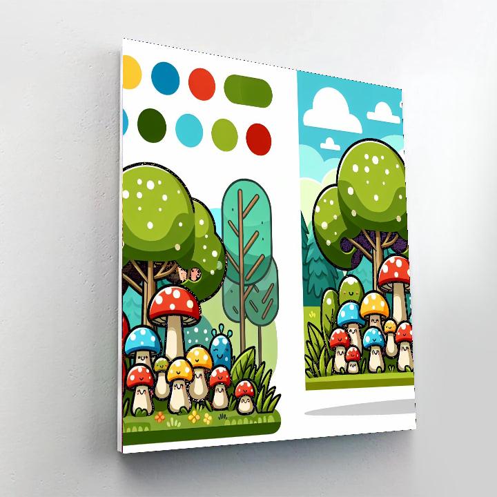 Bouncing Toadstools Numbered Painting Kits