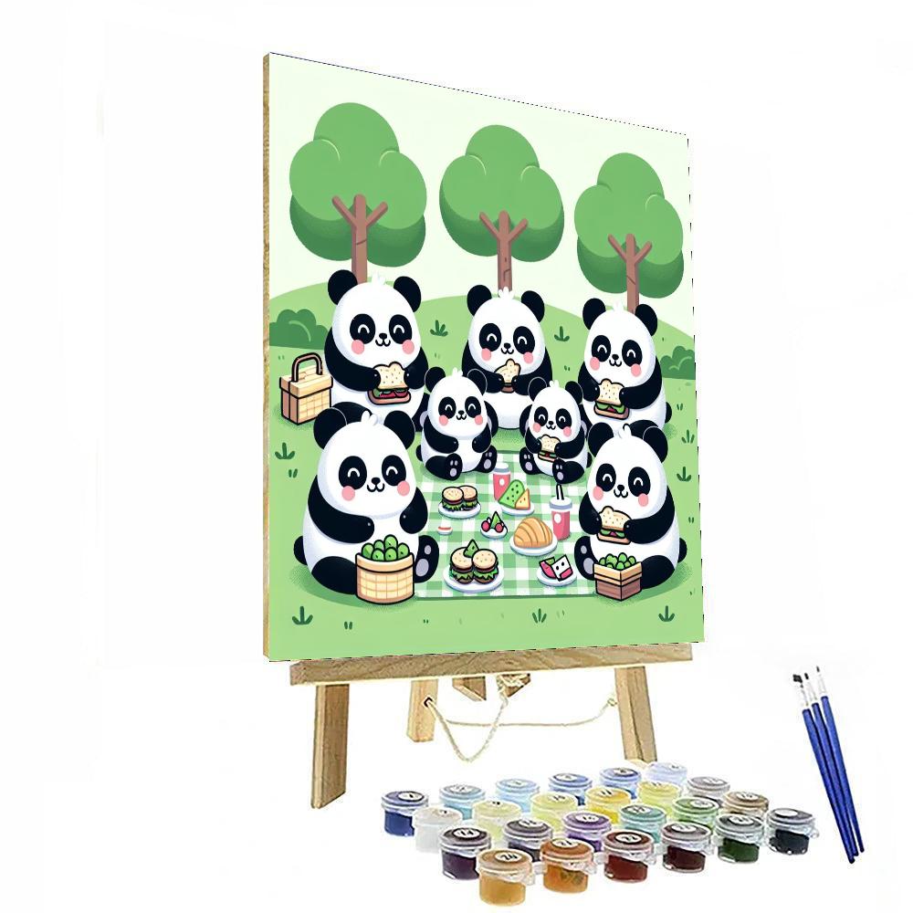 Panda's Picnic Party Numbered Painting Kits