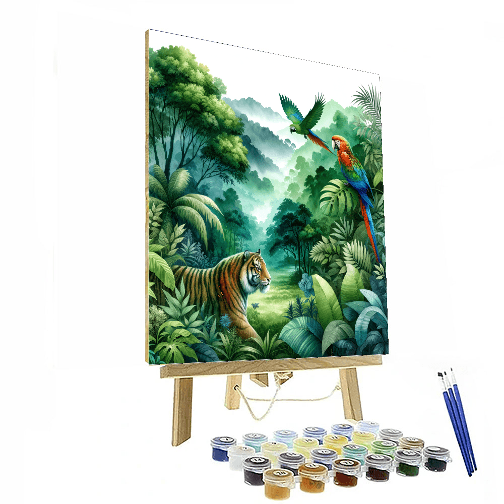 Mystical Jungle Adventure Painting Number Kit
