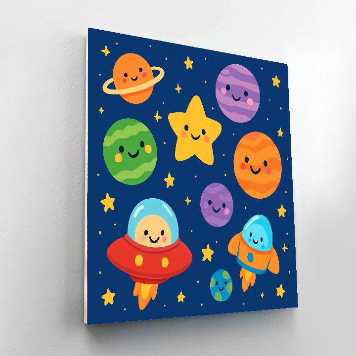 Dazzling Stars And Planets Painting By Numbers Kit