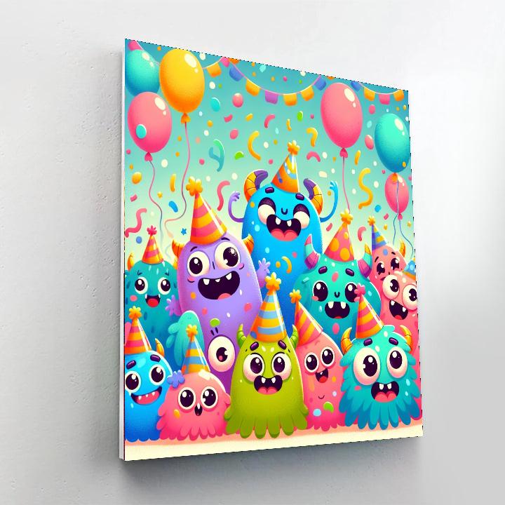 Giggling Party Monsters Numbered Painting Kits