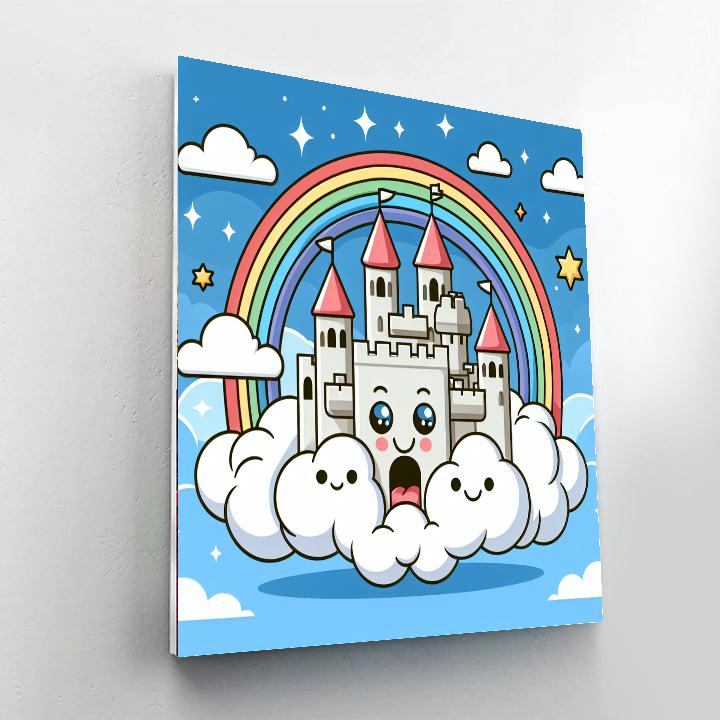 Fluffy Cloud Castle Paint By Color