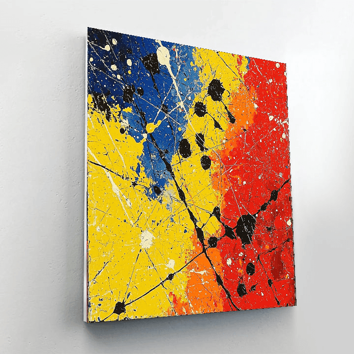 Jackson Pollock Inspired Pollock's Electric Energy  Painting By Numbers Kit