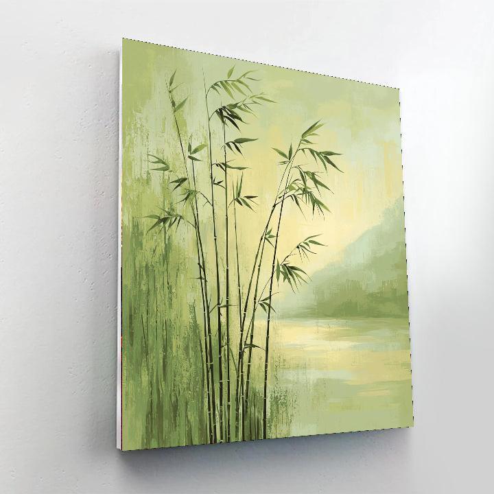 Zhao Mengfu Inspired Serenade Of Bamboo  Painting Number Kit