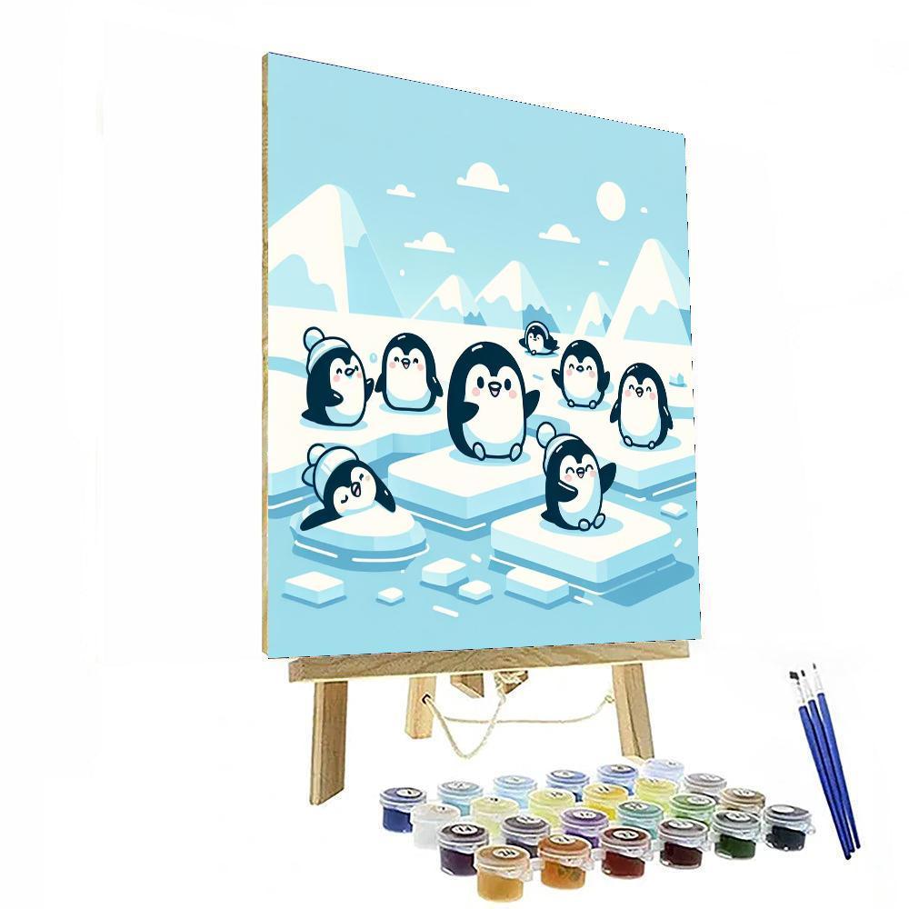 Charming Penguin Party Paint By Number