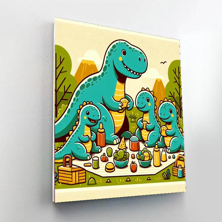 Fun Dinosaur Family Painting By Numbers Kit
