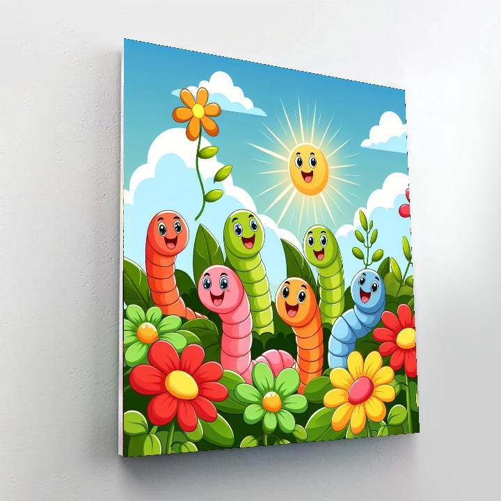 Whimsical Worms Numbered Painting Kits