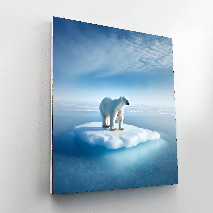 Arctic Polar Bear's Peace Painting By Numbers Kit