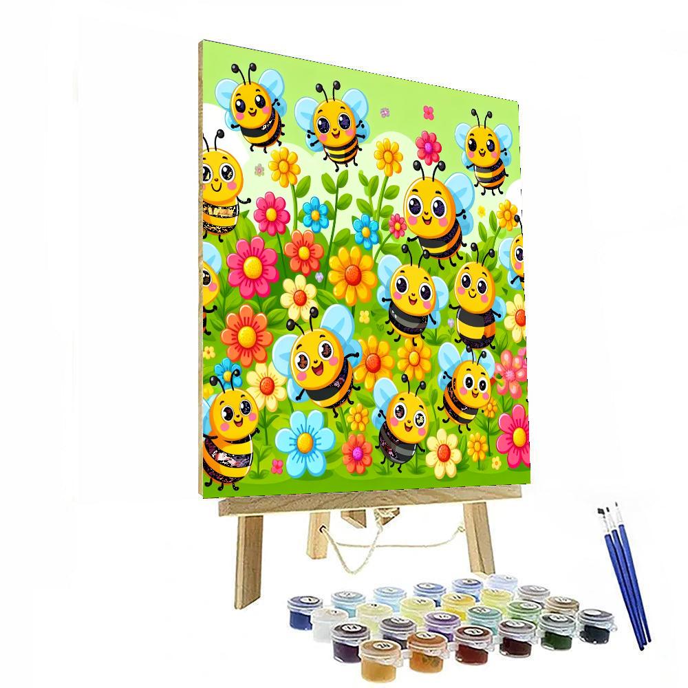 Happy Busy Bees Painting By Numbers Kit