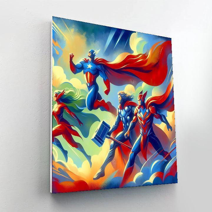 Marvel Heroic Legends Number Painting