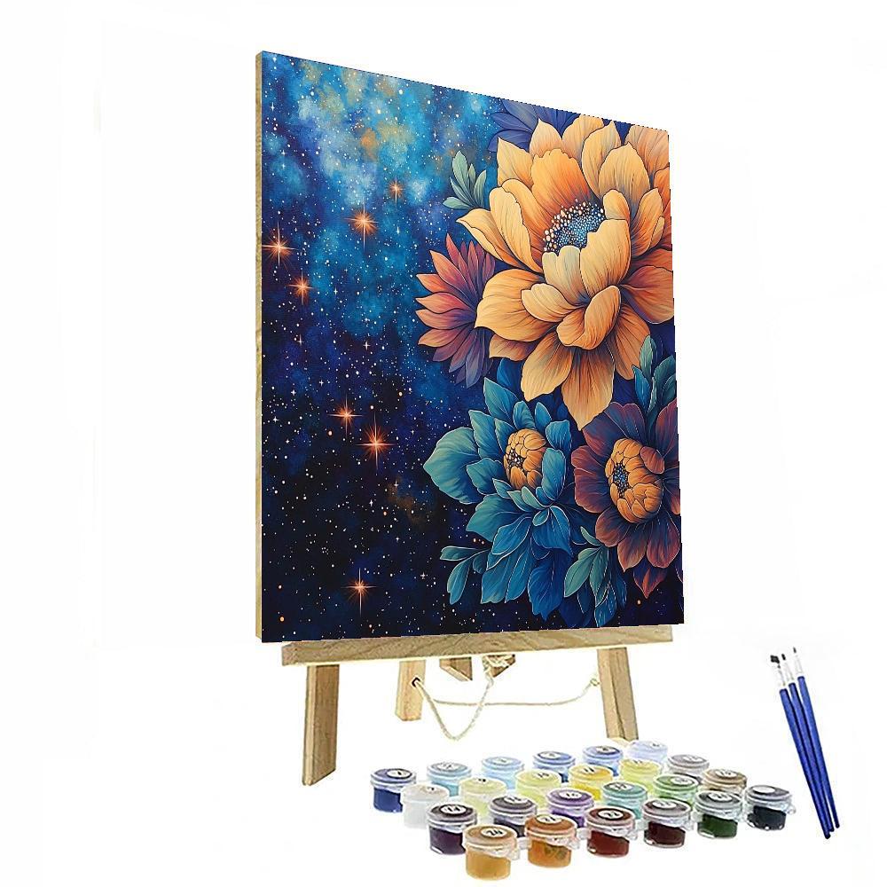 Georgia O'Keeffe Inspired Galactic Florals  Number Painting