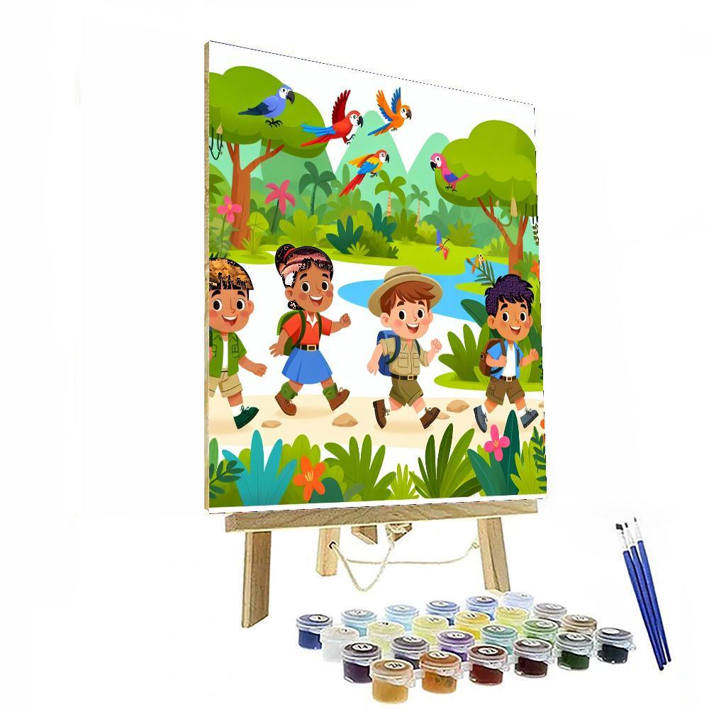 Daring Adventures Of Young Explorers Painting Number Kit